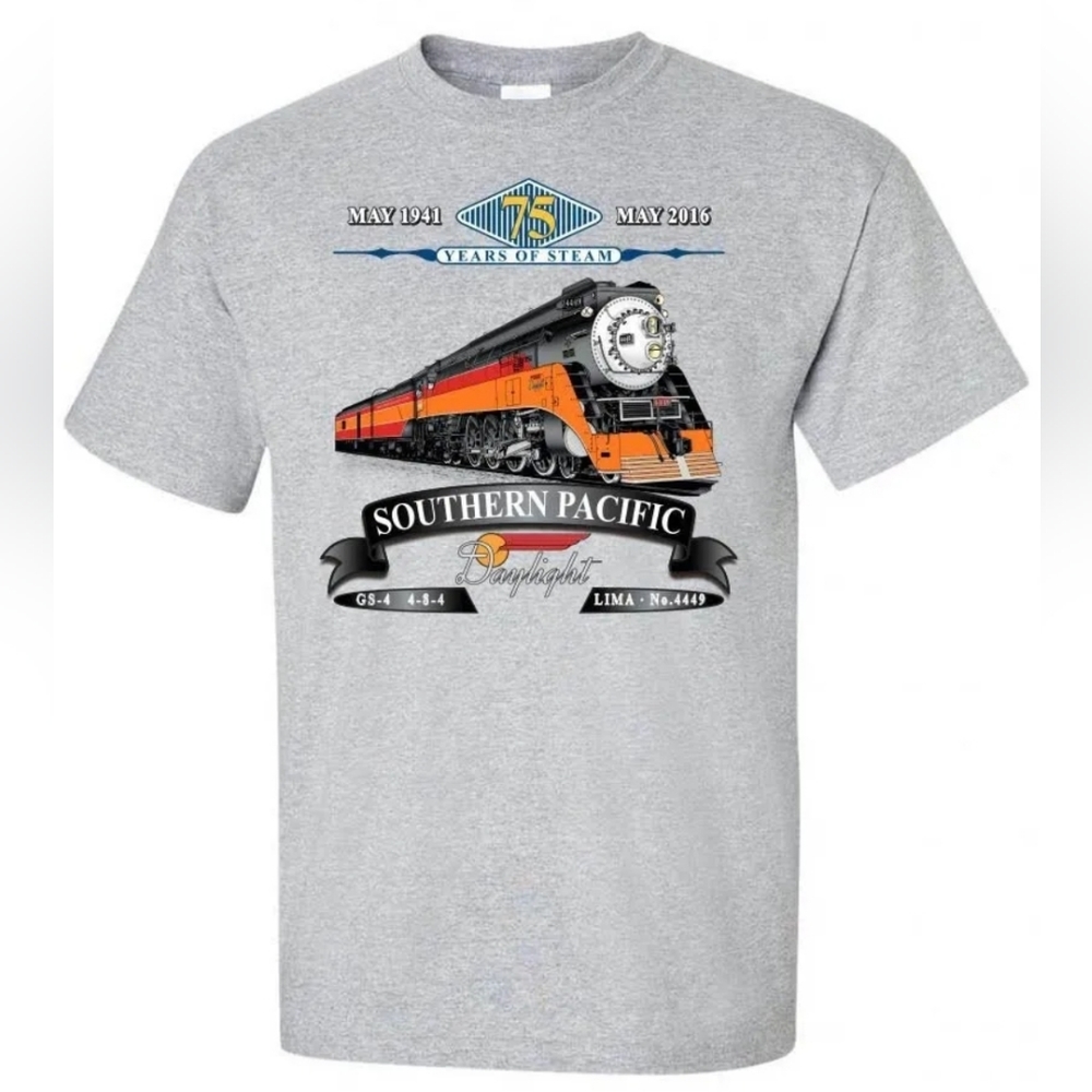 Southern Pacific Daylight Trains 75th Anniversary Railroad T-Shirt NWOT